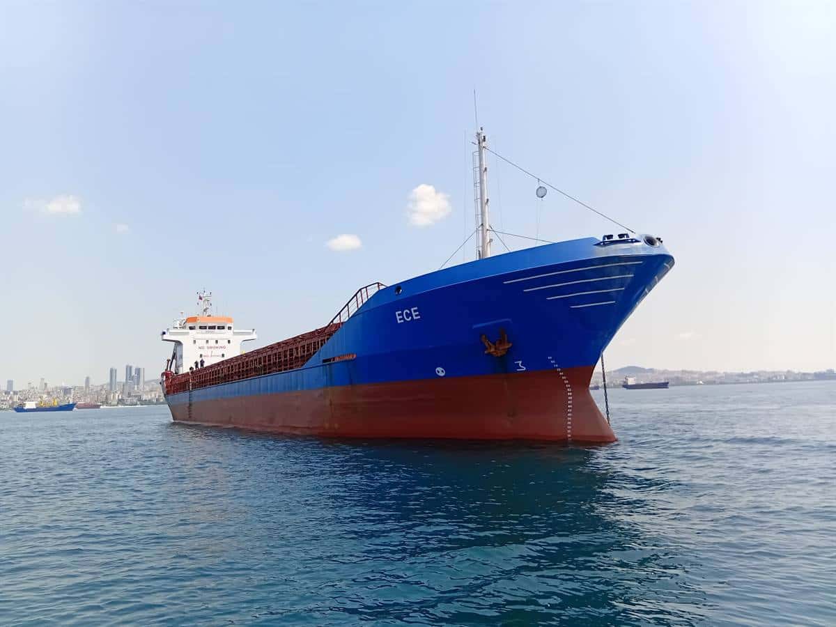 MV ECE at sea.